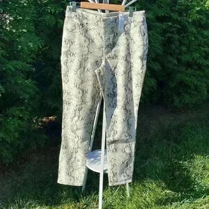 Chico’s snakeskin pull on jeggings jeans size 2R
